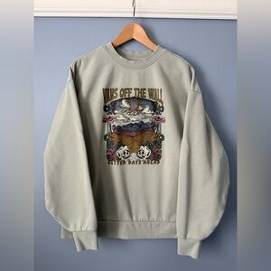 Vans Off the Wall Better Days Ahead Light Green Crew Sweatshirt Pullover size S